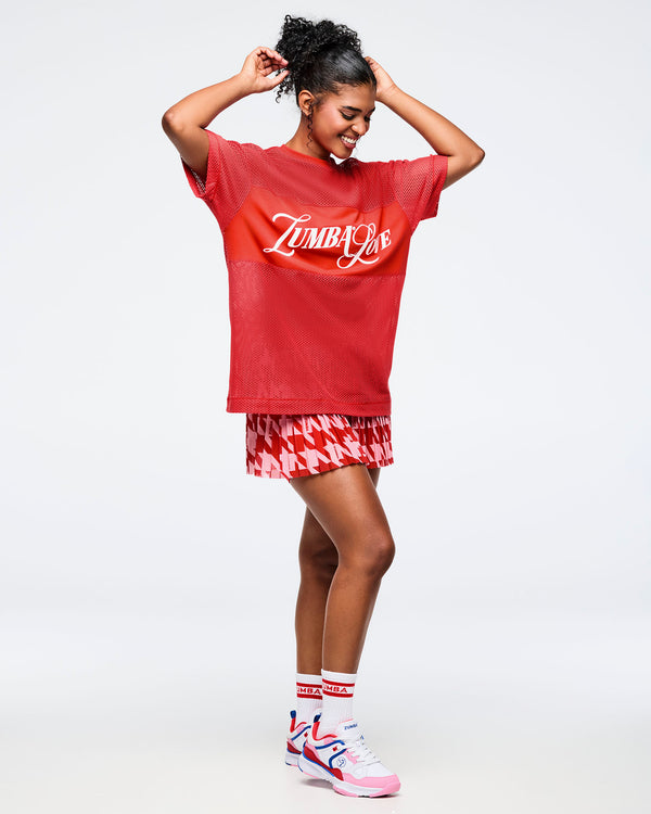 Zumba Amour Boxy Mesh Top