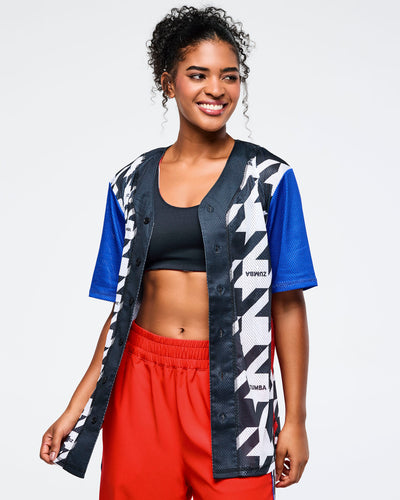 Zumba Amour Baseball Button-Up Jersey