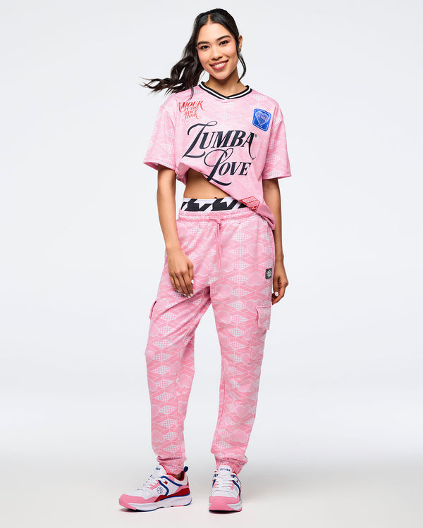 Zumba Amour Crew Neck Athletic Jersey