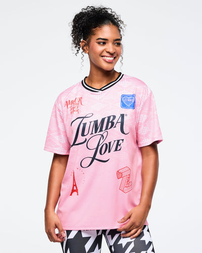 Zumba Amour Crew Neck Athletic Jersey