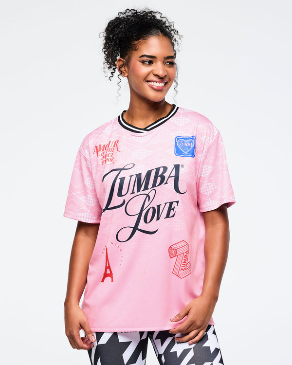 Zumba Amour Crew Neck Athletic Jersey