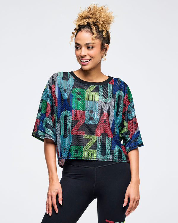 Latin Movement Boxy Dolman Crop Top