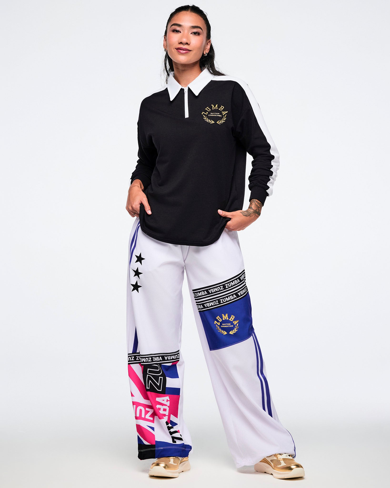 Worldwide Long Sleeve Zip Polo – Zumba Wear | STRONG iD