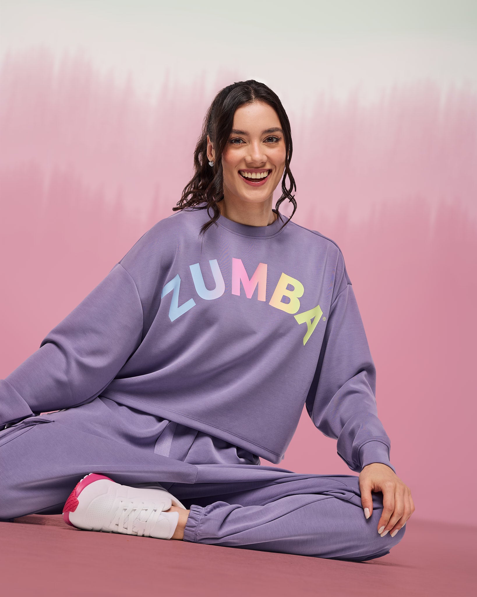 Pastel Modal Long Sleeve Oversized Crop Top – Zumba Wear | STRONG iD