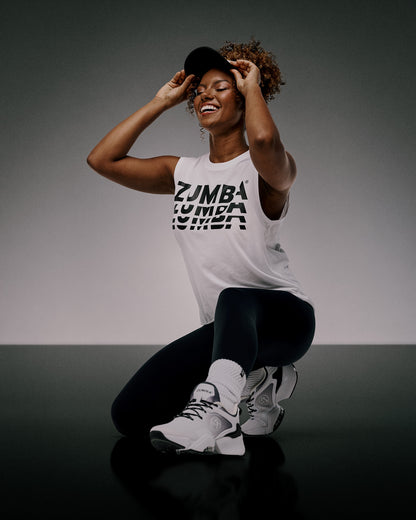Zumba Basic Crew Neck Muscle Tank - White