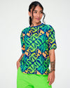 Disco Soul Mesh Boxy Top With Side Slits