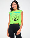 Electric Feel Crew Neck Muscle Crop Tank