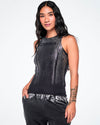 Rock 'n' Roll Fitted High Neck Rib Tank