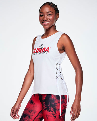 Rock 'n' Roll Tank With Lace Up Detail