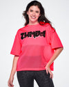 Rock 'n' Roll Boxy Top With Mesh Bottom Panels