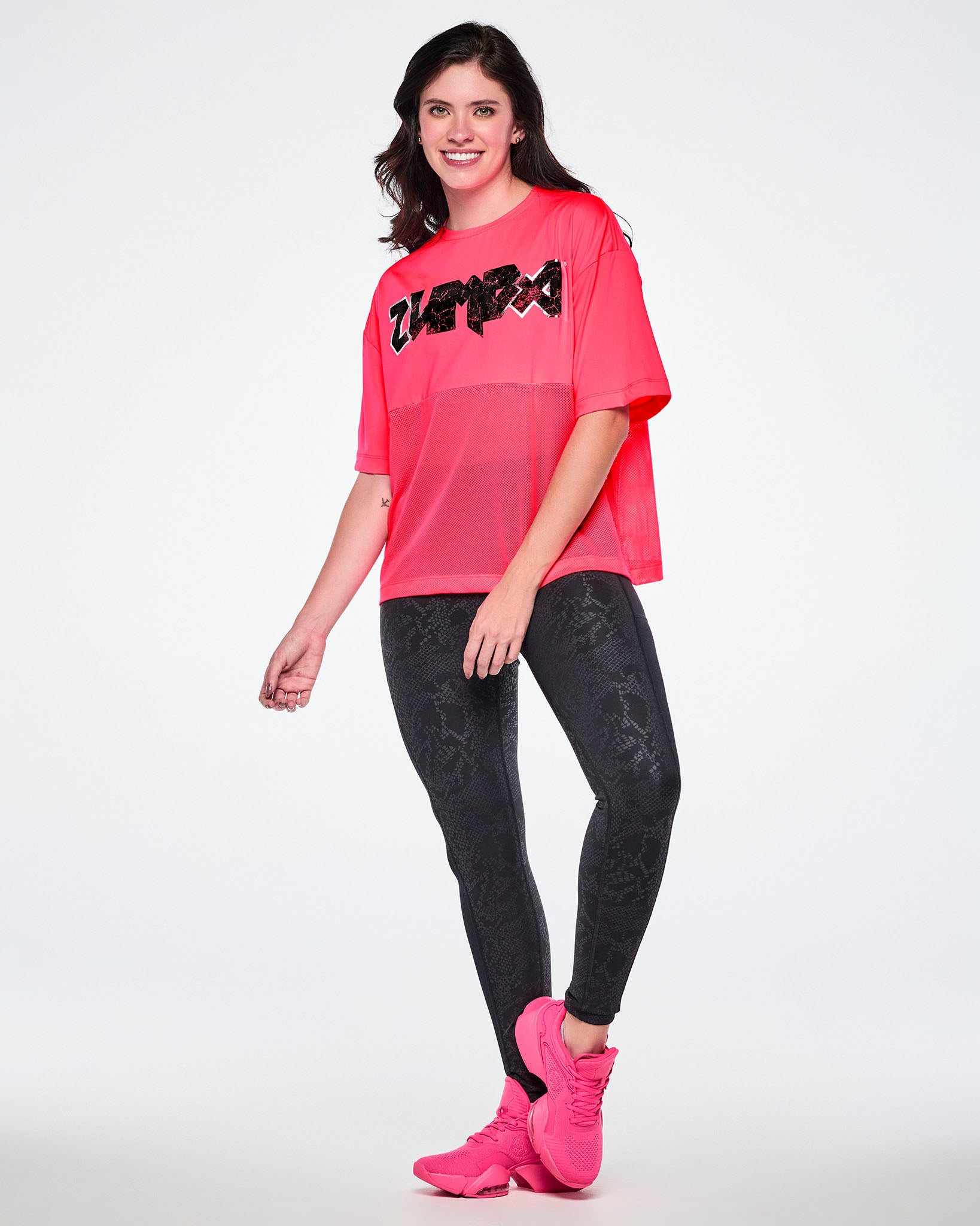 Rock 'n' Roll Boxy Top With Mesh Bottom Panels – Zumba Wear