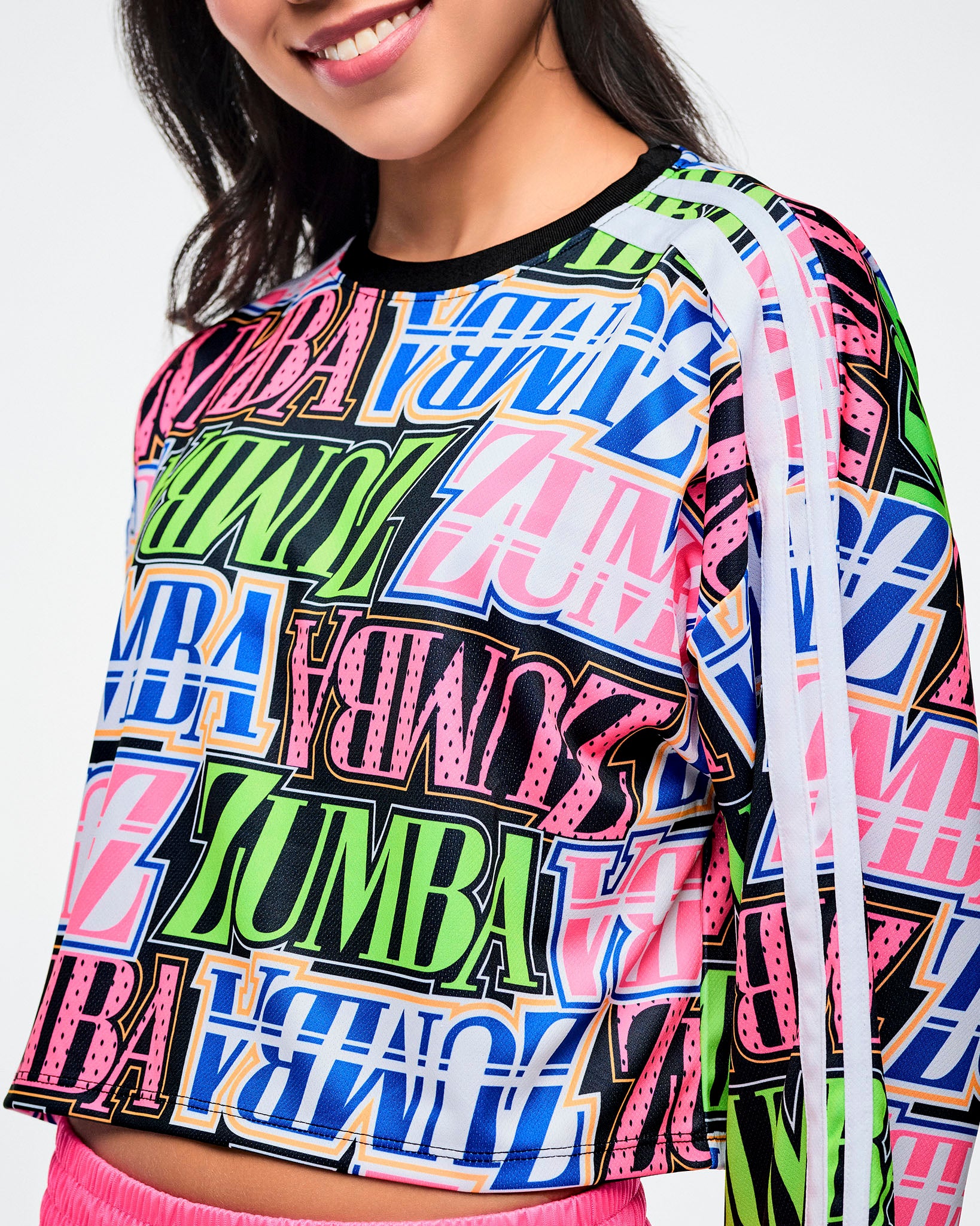 SALSATION TOP マル首 oversized Dale-Z Oversized Boxy Crop Top – Zumba Wear | STRONG iD