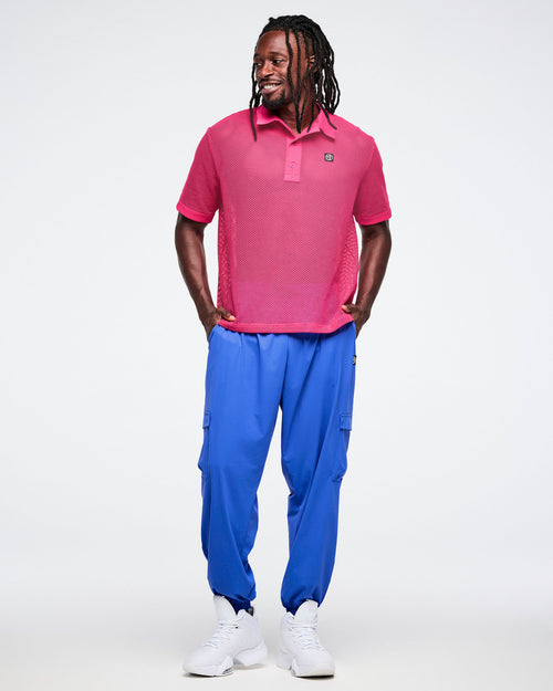 Color Spree Oversized Mesh Polo