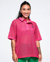 Color Spree Oversized Mesh Polo