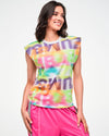 Electric Feel Muscle Tank With Extended Shoulder