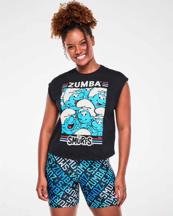 Zumba X The Smurfs Extended Shoulder Loose Tank