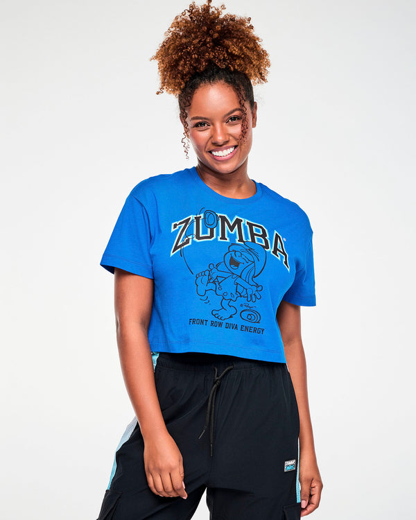 Zumba X The Smurfs Crew Neck Crop Top