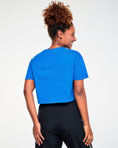 Zumba X The Smurfs Crew Neck Crop Top