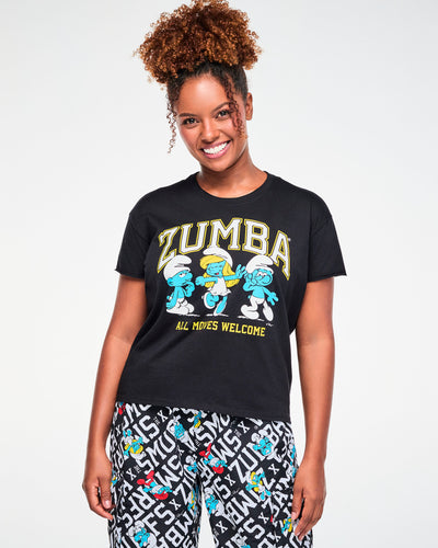 Zumba X The Smurfs Top With Round Hem