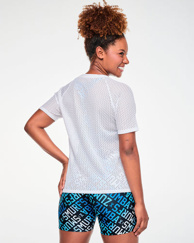 Zumba X The Smurfs Mesh Raglan Sleeve Top