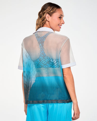 Zumba X The Smurfs Oversized Mesh Polo