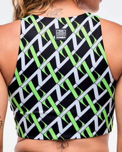 Dale-Z High Neck Crop Top