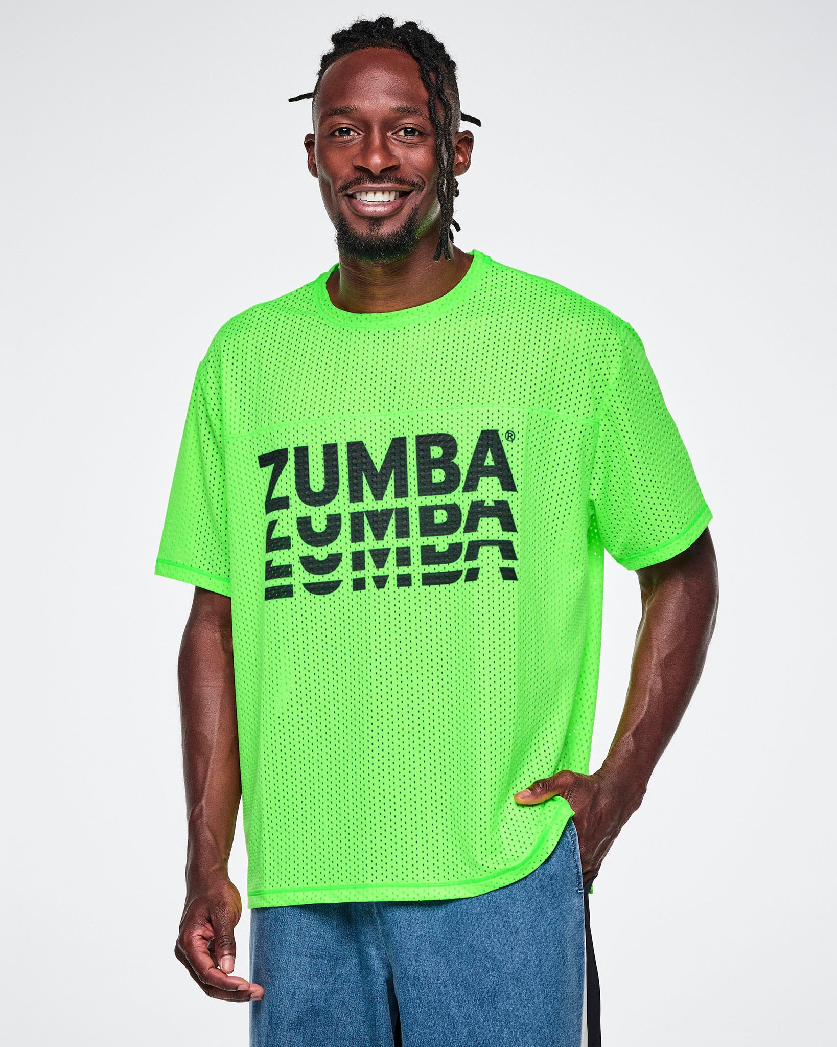 Ultrabright Mesh Boxy Top With Side Slits – Zumba Wear | STRONG iD