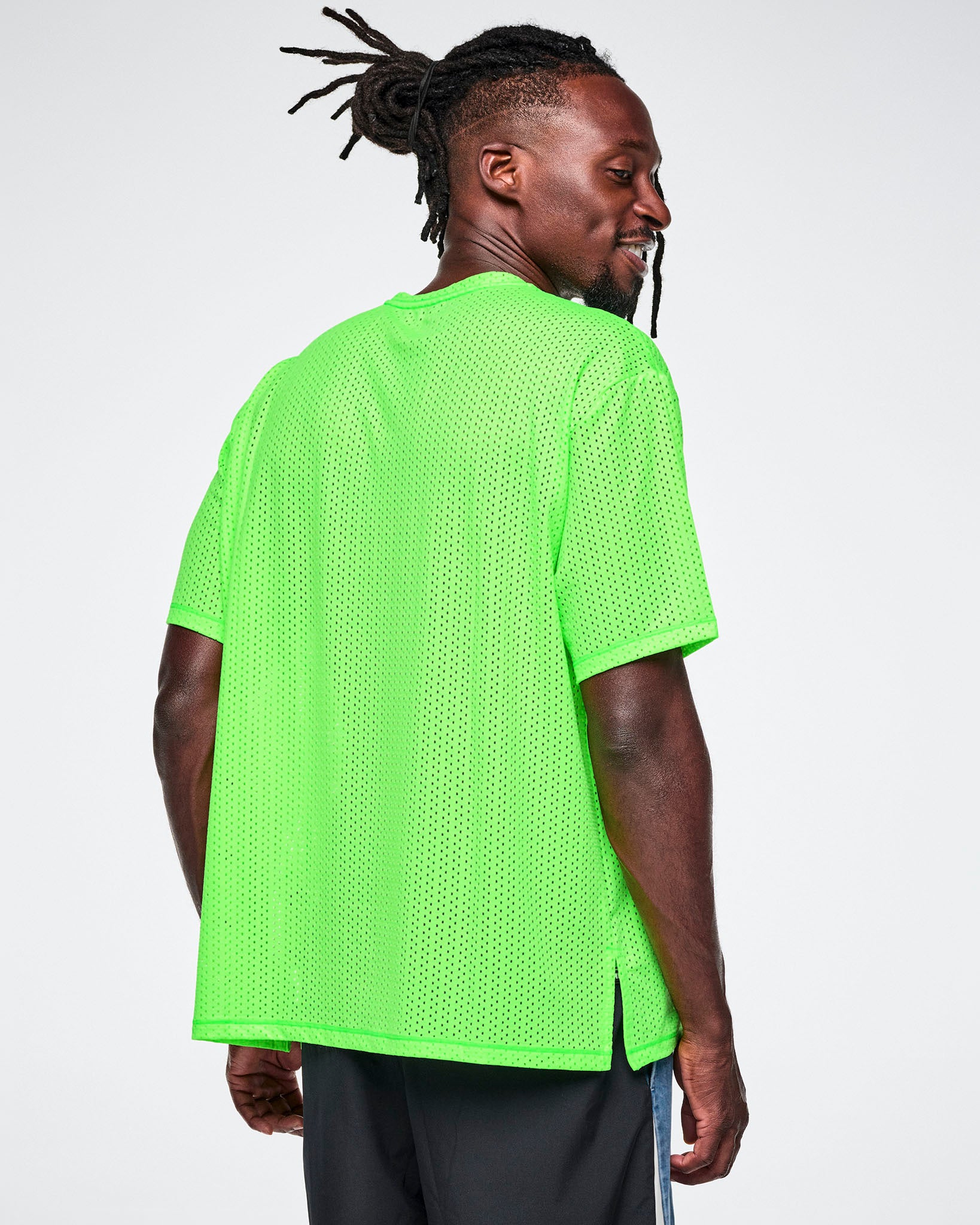 Ultrabright Mesh Boxy Top With Side Slits – Zumba Wear | STRONG iD