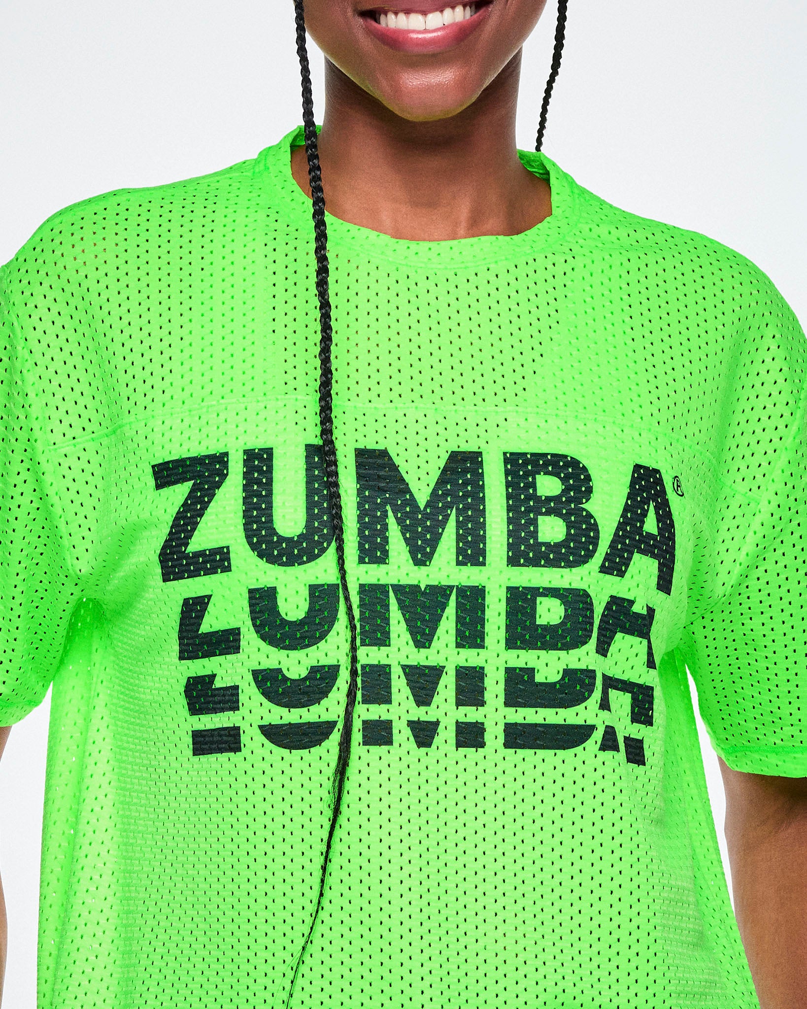 Ultrabright Mesh Boxy Top With Side Slits – Zumba Wear | STRONG iD