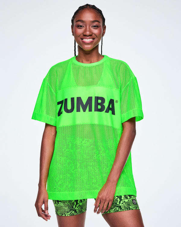Ultrabright Mesh Boxy Top
