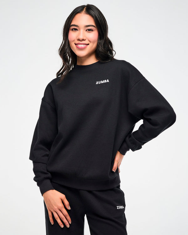 Zumba Basic Oversized Waffle Sweatshirt