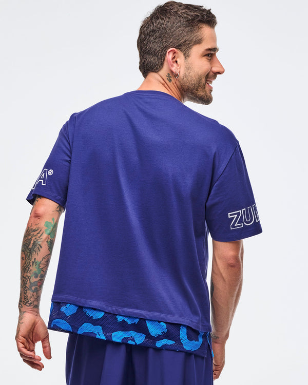 Sizzlin' Men's Crew Neck Tee With Double Layered Hem