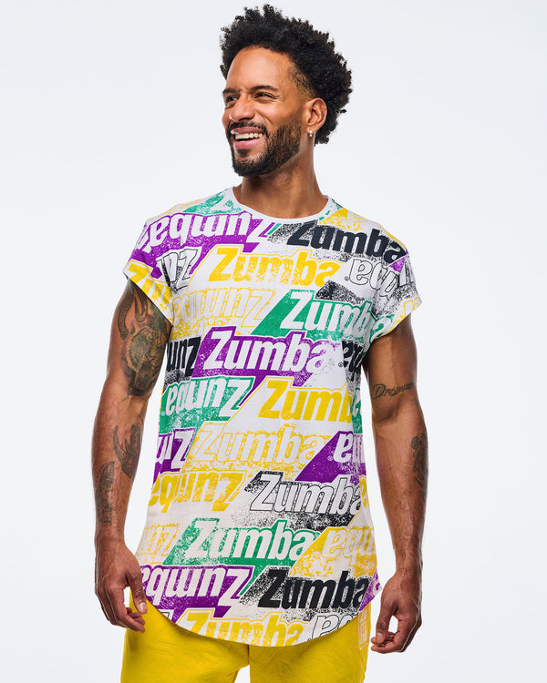 Apres Zumba Men's Crew Neck Round Hem Tee