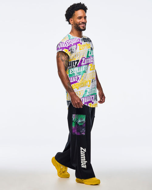 Apres Zumba Men's Crew Neck Round Hem Tee