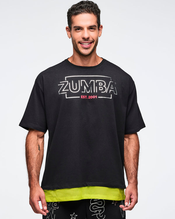 Zumba 25 Men's Tee With Double Layered Hem
