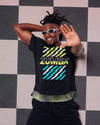 Electric Feel Men's Tee With Double Layered Hem