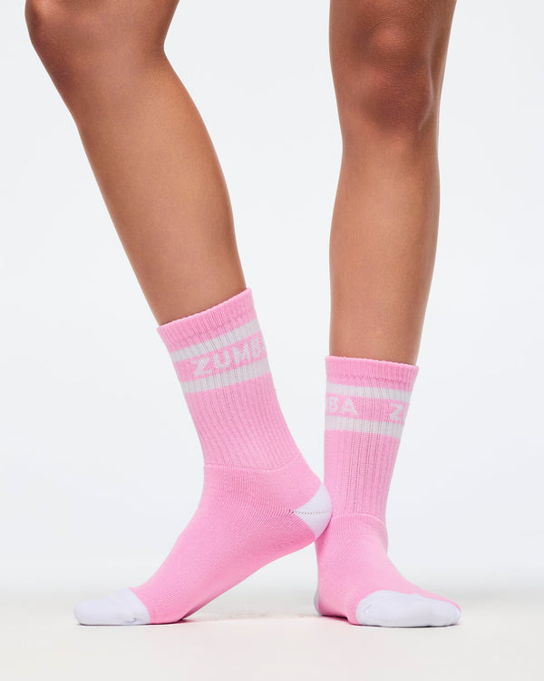 Zumba Amour Plush Half Crew Socks
