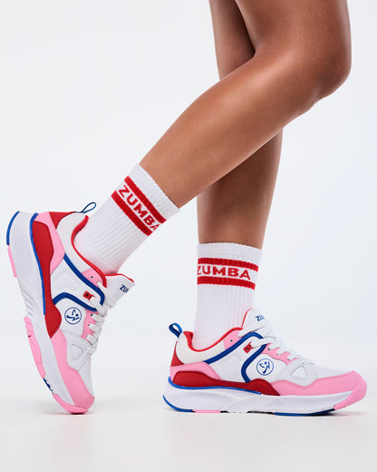 Zumba Amour Plush Half Crew Socks