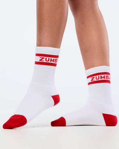 Zumba Amour Plush Half Crew Socks