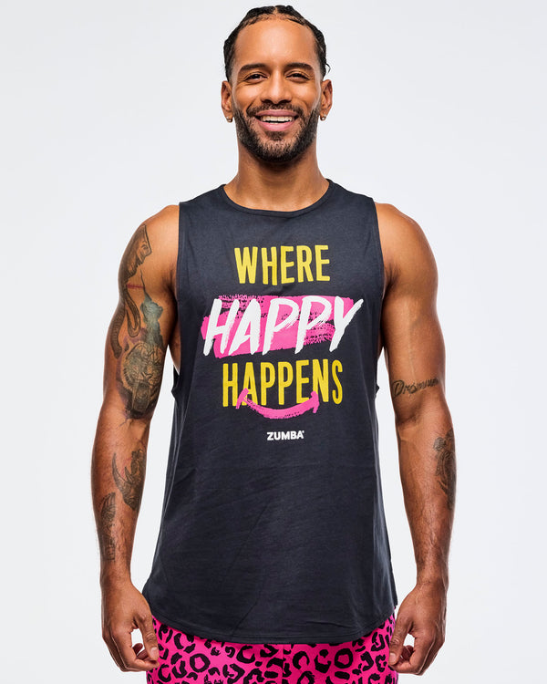 Sizzlin' Muscle Tank With Round Hem