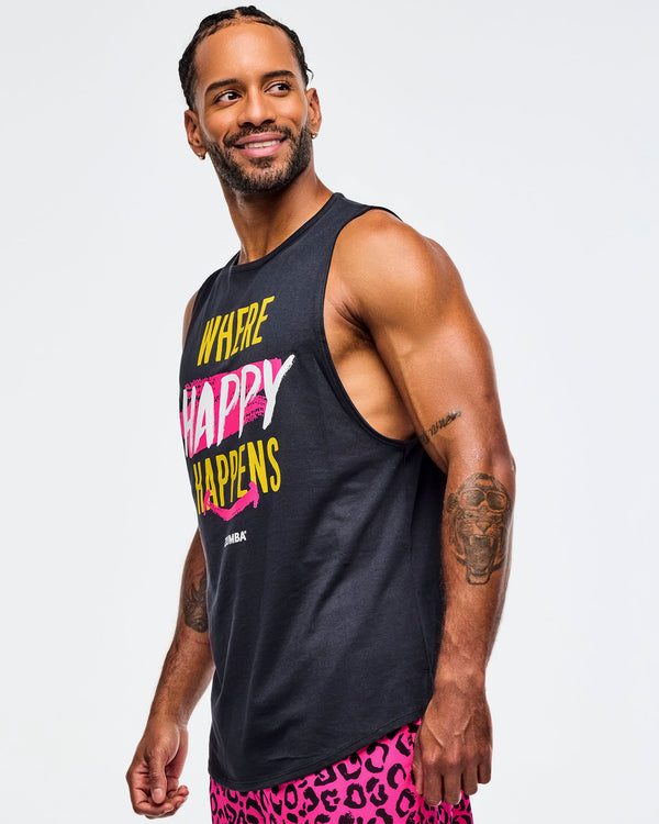 Sizzlin' Muscle Tank With Round Hem