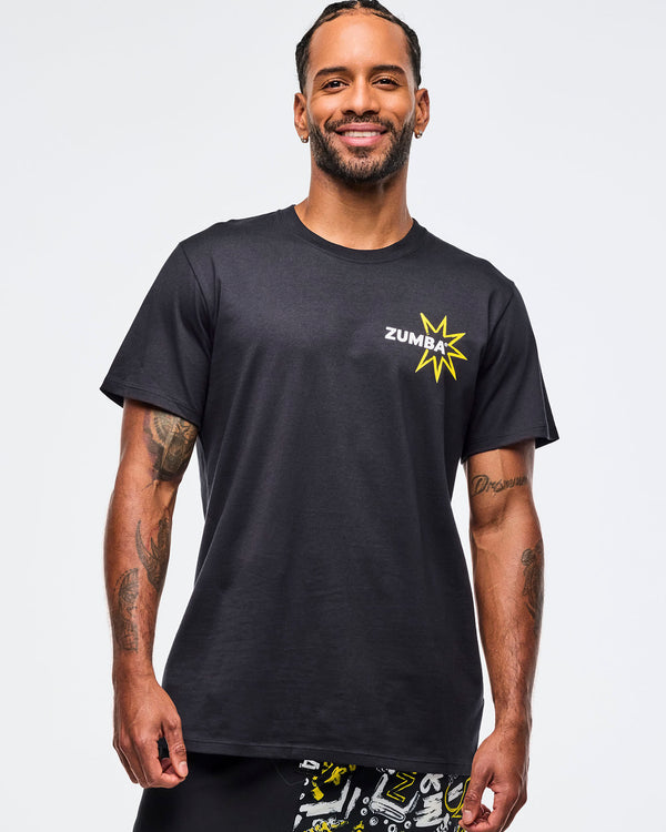 Sizzlin' Crew Neck Tee - Bold Black