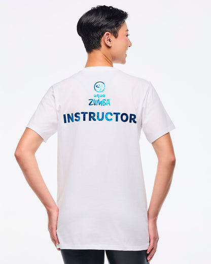 Aqua Zumba Instructor Tee - White