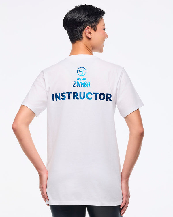 Aqua Zumba Instructor Tee - White
