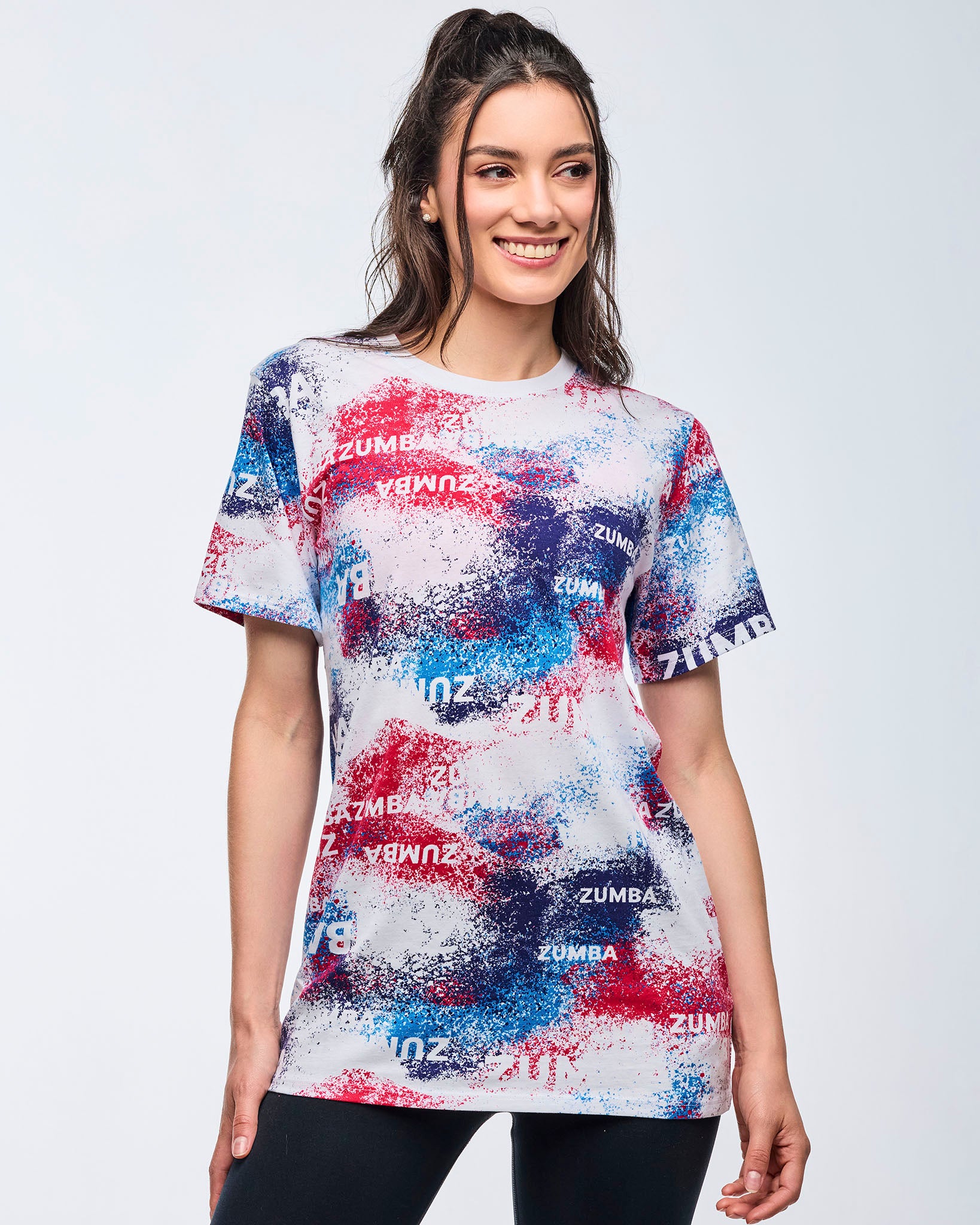 Apres Zumba Unisex Crew Neck Tee - Blue/White – Zumba Wear | STRONG iD