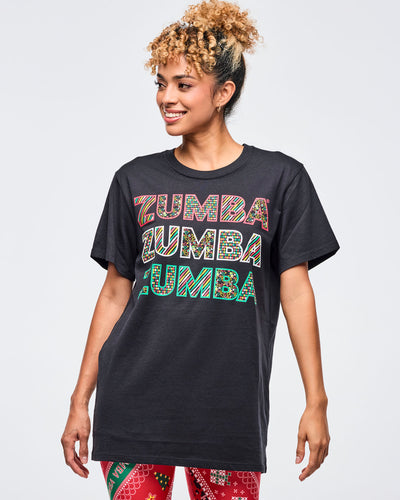 Zumba Holiday Crew Neck Tee