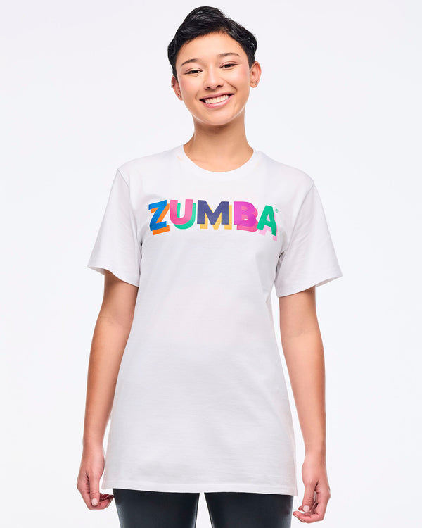 Zumba Multicolor Crew Neck Tee