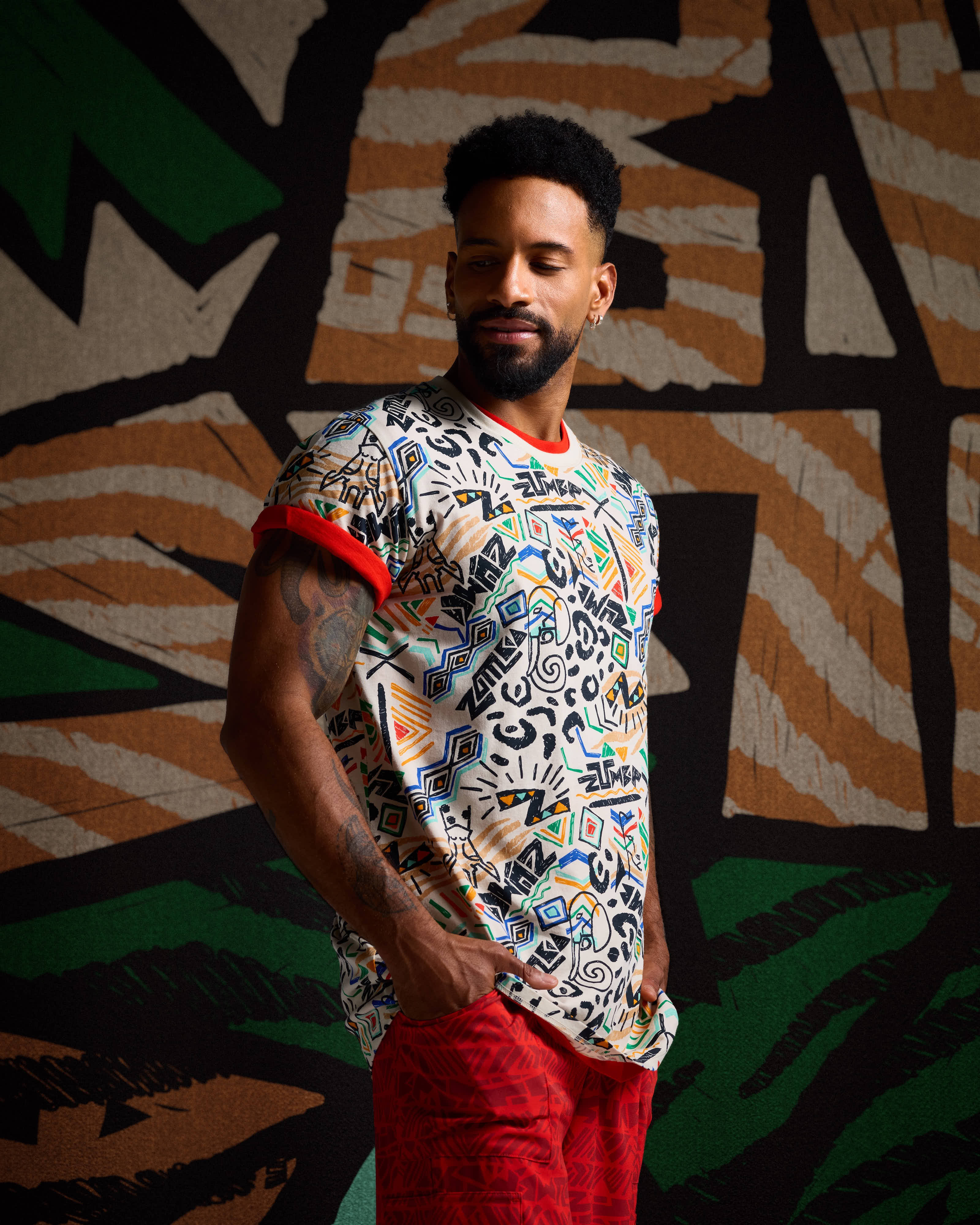 Wildbeat Unisex Crew Neck Tee - Tan/Black – Zumba Wear | STRONG iD