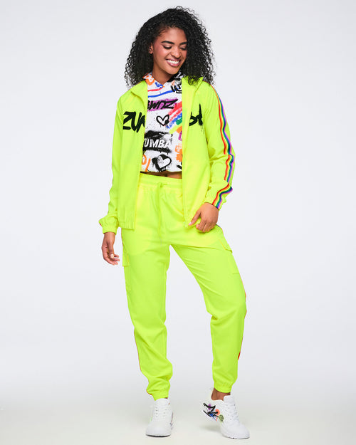 Pride Mock Neck Woven Jacket
