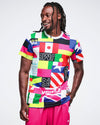 Worldwide Unisex Crew Neck Tee - White/Pink